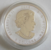 Canada 5 Dollars 2015 Maple Leaf Einstein Privy 1 Oz Silver