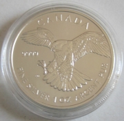 Canada 5 Dollars 2014 Birds of Prey Peregrine Falcon 1 Oz Silver