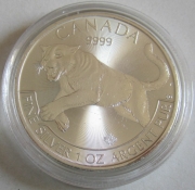 Canada 5 Dollars 2016 Wildlife Cougar 1 Oz Silver