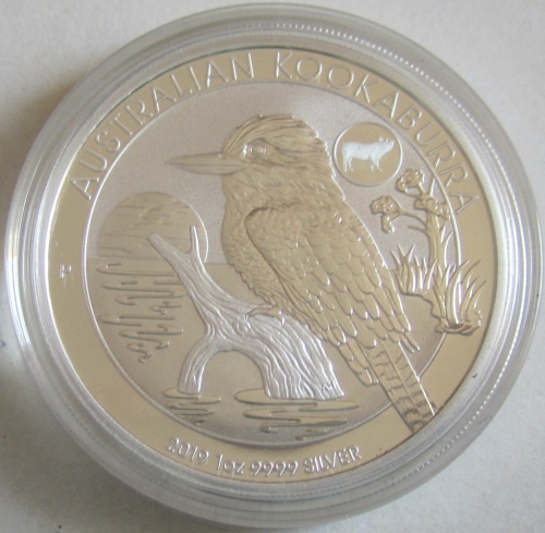 Australia 1 Dollar 2019 Kookaburra Lunar Pig Privy 1 Oz Silver