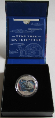 Canada 10 Dollars 2018 Star Trek U.S.S. Enterprise NX-01 1/2 Oz Silver