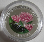 Canada 20 Dollars 2018 Murano Glas Monarch Caterpillar 1...