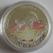 Tuvalu 1 Dollar 2015 Lunar Good Fortune Ziege