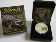 Tuvalu 1 Dollar 2014 Florida Natives American Alligator 1...