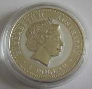 Australien 1 Dollar 2007 Kookaburra Gilded