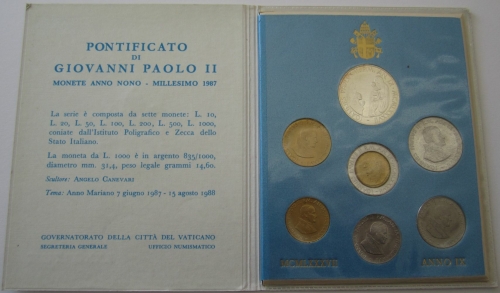 Vatican Coin Set 1987