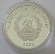 Mozambique 1000 Meticais 2003 Ships Caravel of Pedro de Covilha Silver