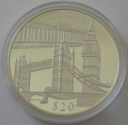 Liberia 20 Dollars 2000 Europäische Hauptstädte London