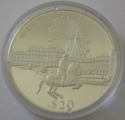 Liberia 20 Dollars 2000 European Capitals Vienna Silver