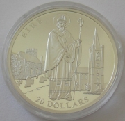 Liberia 20 Dollars 2001 European Countries Ireland Silver