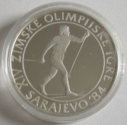 Jugoslawien 500 Dinara 1984 Olympia Sarajevo Skilanglauf