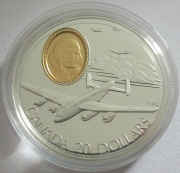 Canada 20 Dollars 1990 Airplanes Lancaster Silver