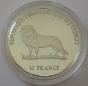 DR Congo 10 Francs 2000 Apostolic Journey of Pope John...