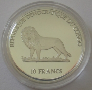 DR Kongo 10 Francs 2000 Apostolische Visite von Papst...
