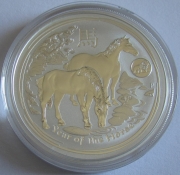 Australia 1 Dollar 2014 Lunar II Horse Lion Privy 1 Oz Silver