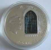 Cook Islands 10 Dollars 2012 Windows of Heaven St. Francis Church in Cracow Silver