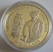 Cook-Inseln 50 Dollars 1990 500 Jahre Amerika Walter Raleigh