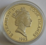 Cook Islands 50 Dollars 1993 500 Years America Amerigo Vespucci Silver