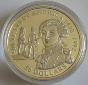 Cook-Inseln 50 Dollars 1991 500 Jahre Amerika Marquis de...