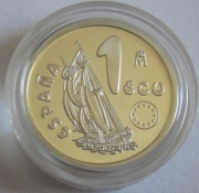 Spain 1 ECU 1995 Ship Silver