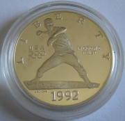 USA 1 Dollar 1992 Olympics Barcelona Baseball Silver Proof