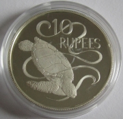 Seychellen 10 Rupees 1974 Tiere Suppenschildkröte PP