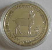 Andorra 20 Diners 1984 Wildlife Chamois Silver
