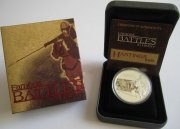 Tuvalu 1 Dollar 2009 Famous Battles Hastings 1 Oz Silver