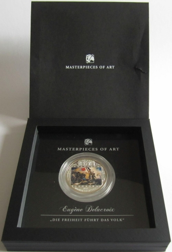 Cook Islands 20 Dollars 2013 Masterpieces of Art Eugene Delacroix 3 Oz Silver