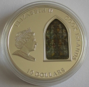 Cook Islands 10 Dollars 2011 Windows of Heaven Westminster Abbey in London Silver