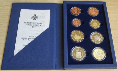 San Marino Proof Coin Set 2010