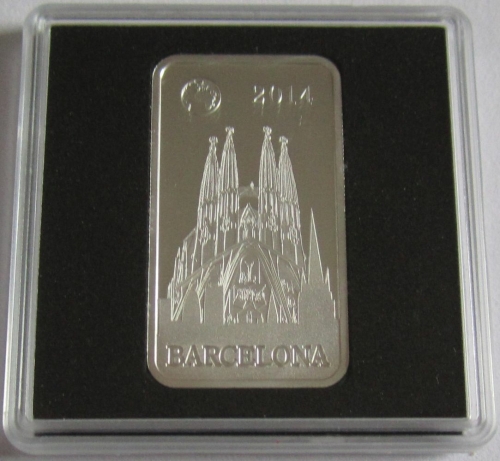 Solomon Islands 2 Dollars 2014 Sagrada Familia in Barcelona 1/2 Oz Silver