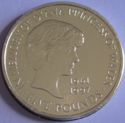 United Kingdom 5 Pounds 1997 Lady Diana BU