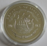 Liberia 20 Dollars 2002 Lunar Horse Silver