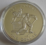 Cook-Inseln 1 Dollar 2005 Olympia Turin Eishockey