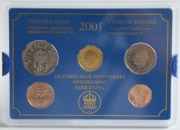 Sweden Coin Set 2001 Blue Hardcover