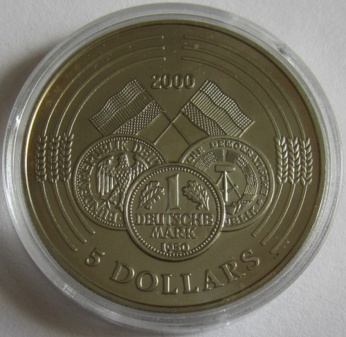 Liberia 5 Dollars 2000 50 Years Deutsche Mark