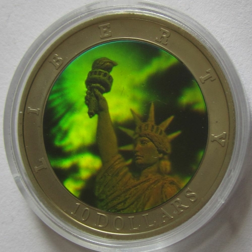 Liberia 10 Dollars 2002 American Heritage Statue of Liberty in New York