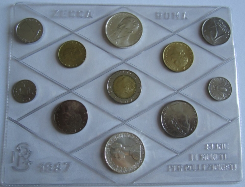 Italy Coin Set 1987 Giacomo Leopardi