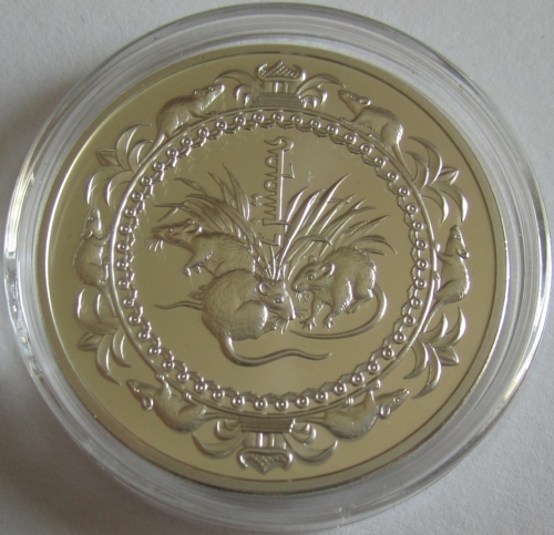 Mongolia 500 Togrog 2008 Lunar Rat 1 Oz Silver