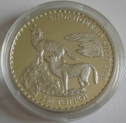 Mongolia 250 Togrog 1992 Wildlife Tibetan Wolf Silver