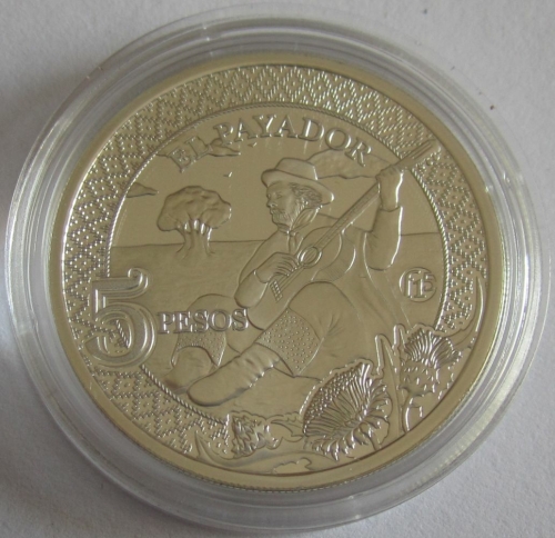 Argentinien 5 Pesos 2014 El Payador F15 Privy
