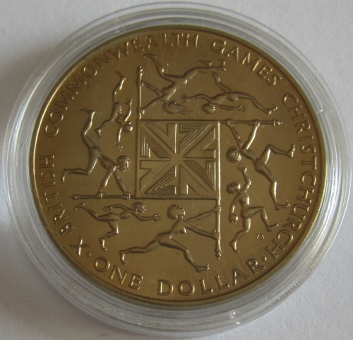 New Zealand 1 Dollar 1974 Commonwealth Games in Christchurch BU