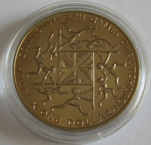 Neuseeland 1 Dollar 1974 Commonwealth Games in Christchurch BU