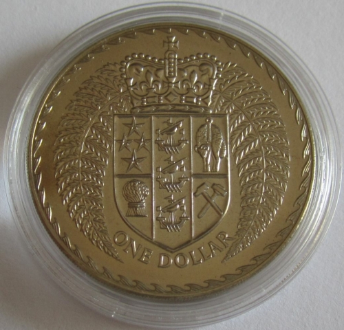 New Zealand 1 Dollar 1979 Coat of Arms