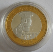 United Kingdom 2 Pounds 2014 100 Years World War I...