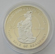 Turks & Caicos Islands 25 Crowns 1978 25 Years...