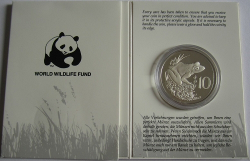 Fiji 10 Dollars 1986 25 Jahre WWF Fidschifrosch