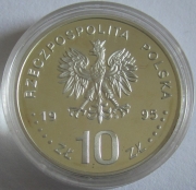 Poland 10 Zloty 1995 100 Years Olympics Silver