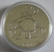 Canada 1 Dollar 2001 50 Years National Ballet Silver BU